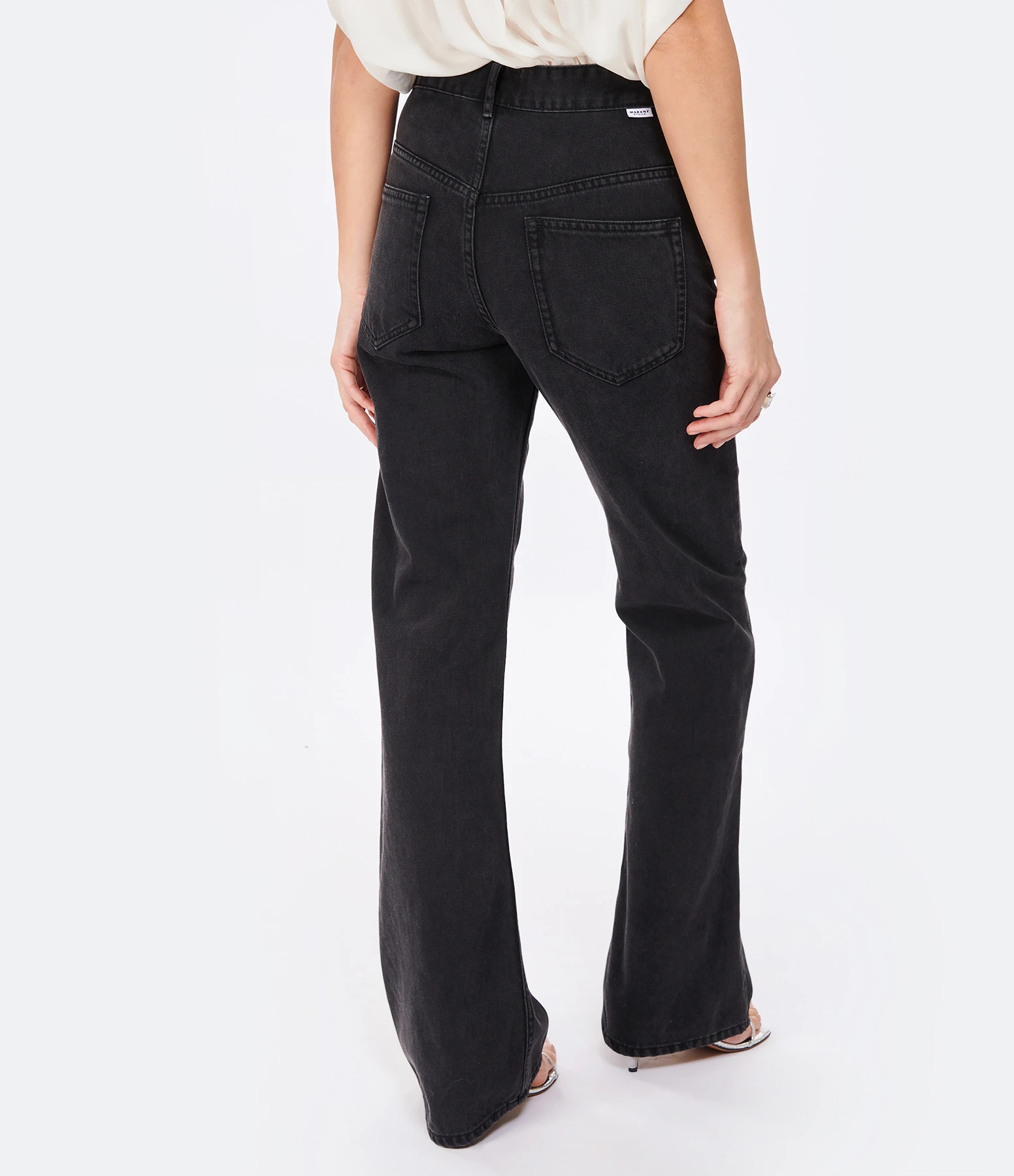 MARANT ÉTOILE Jean Belvira Coton Noir Délavé 6 MARANT ÉTOILE Jean Belvira Coton Noir Délavé – Image 4