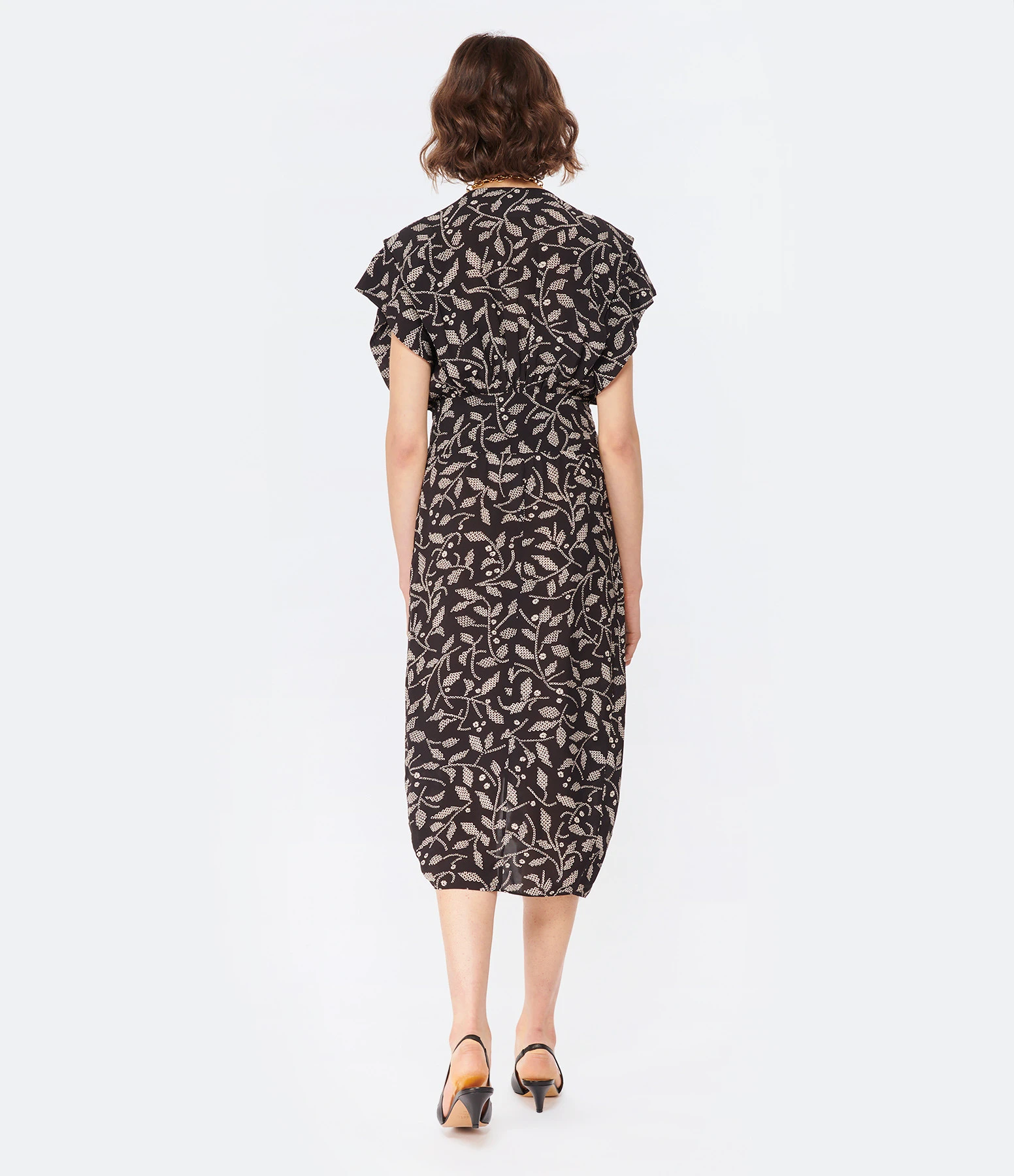 MARANT ÉTOILE Robe Mi-longue Almeya Noir 6 MARANT ÉTOILE Robe Mi-longue Almeya Noir – Image 4