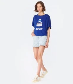MARANT ÉTOILE Tee-shirt Kyanza Lin Indigo -ANINE BING Boutique imare look20221205 338