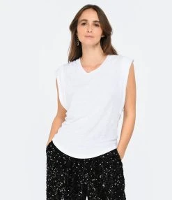 MARANT ÉTOILE Tee-shirt Kotty Lin Blanc -ANINE BING Boutique imare look20221206 299