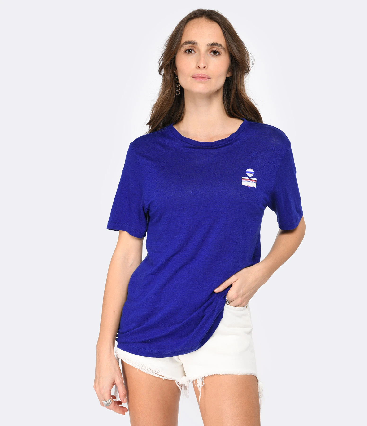 MARANT ÉTOILE Tee-shirt Zewel Lin Indigo 5 MARANT ÉTOILE Tee-shirt Zewel Lin Indigo – Image 3