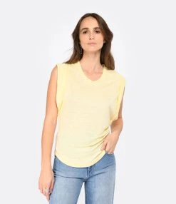 MARANT ÉTOILE Tee-shirt Kotty Lin Jaune Clair -ANINE BING Boutique imare look20221206 445