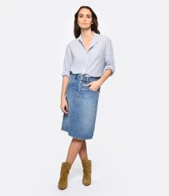 MARANT ÉTOILE Jupe Fiali Coton Bleu Clair 9 MARANT ÉTOILE Jupe Fiali Coton Bleu Clair -ANINE BING Boutique imare look20221207 285