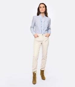 MARANT ÉTOILE Jean Sulanoa Coton Écru -ANINE BING Boutique imare look20221207 337