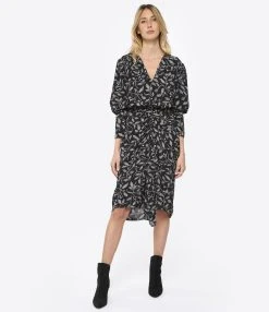 MARANT ÉTOILE Robe Mi-longue Danalia Noir 8 MARANT ÉTOILE Robe Mi-longue Danalia Noir -ANINE BING Boutique imare look20221214 210