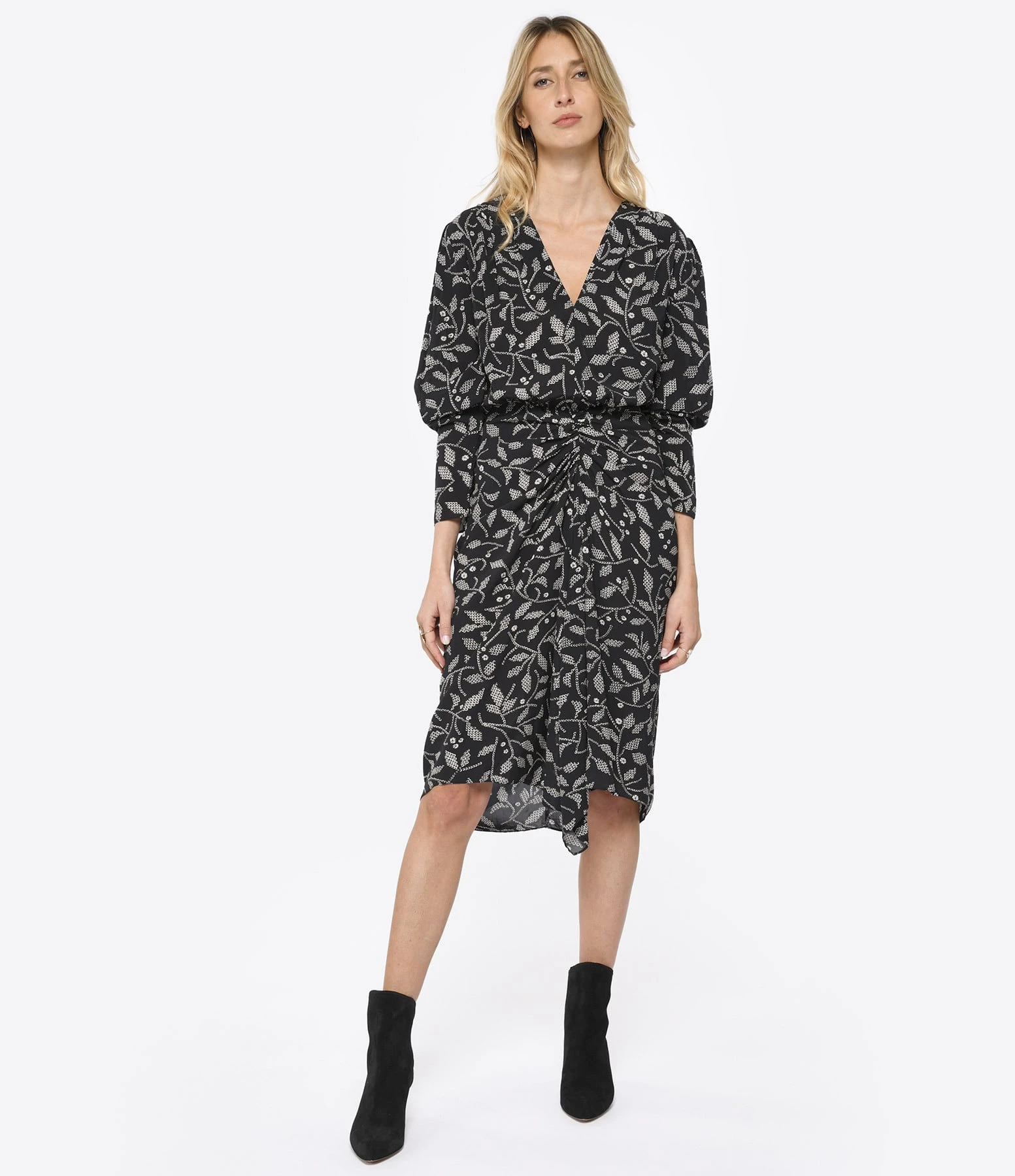 MARANT ÉTOILE Robe Mi-longue Danalia Noir 5 MARANT ÉTOILE Robe Mi-longue Danalia Noir – Image 3