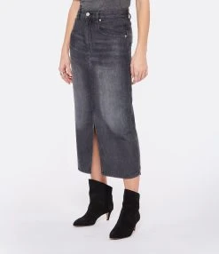 MARANT ÉTOILE Jupe Longue Tilauria Gris -ANINE BING Boutique imare look20221220 326