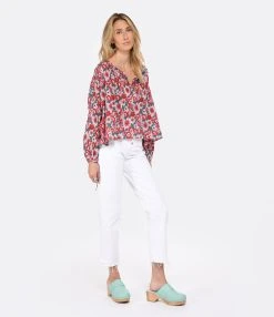 MARANT ÉTOILE Jean Belden Coton Blanc -ANINE BING Boutique imare look20230111 375