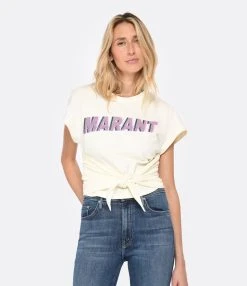 MARANT ÉTOILE Tee-shirt Zodya Coton Vanille -ANINE BING Boutique imare look20230111 466