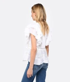 MARANT ÉTOILE Top Madrana Coton Blanc 9 MARANT ÉTOILE Top Madrana Coton Blanc -ANINE BING Boutique imare look20230111 572