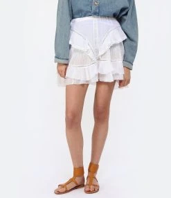 MARANT ÉTOILE Jupe Moana Coton Blanc 11 MARANT ÉTOILE Jupe Moana Coton Blanc -ANINE BING Boutique imare look20230117 485