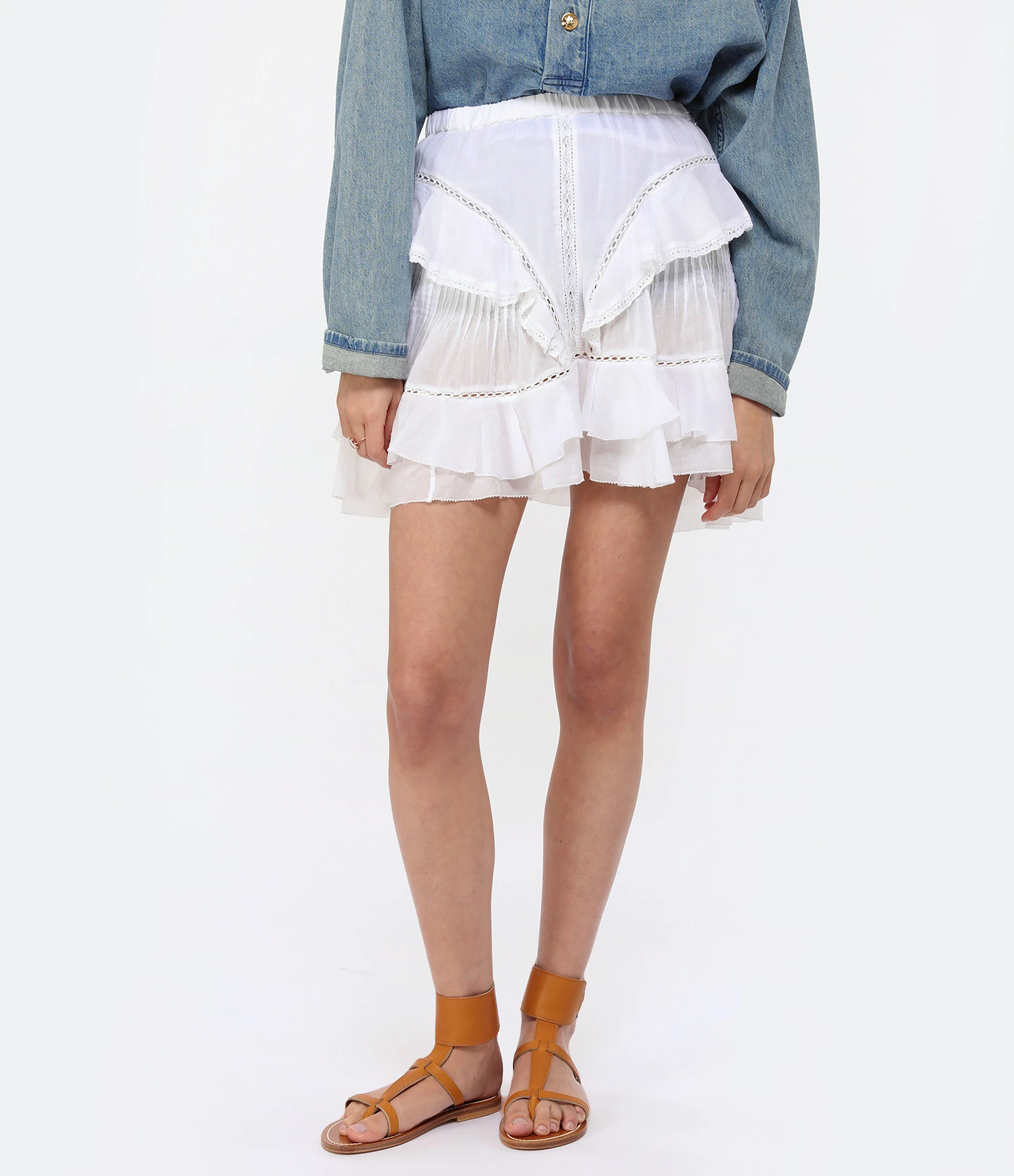 MARANT ÉTOILE Jupe Moana Coton Blanc 6 MARANT ÉTOILE Jupe Moana Coton Blanc – Image 4