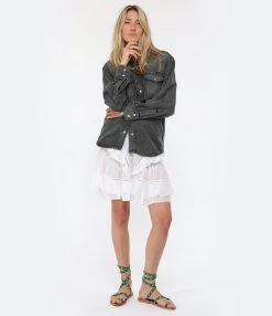 MARANT ÉTOILE Jupe Moana Coton Blanc 13 MARANT ÉTOILE Jupe Moana Coton Blanc -ANINE BING Boutique imare look20230117 492