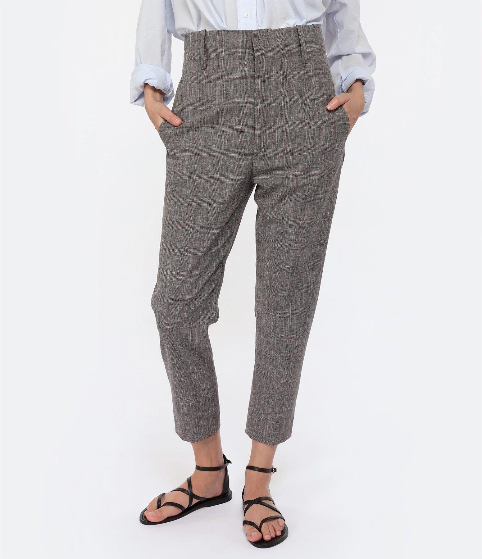 MARANT ÉTOILE Pantalon Noah Laine Vierge Noir Rose 6 MARANT ÉTOILE Pantalon Noah Laine Vierge Noir Rose – Image 4