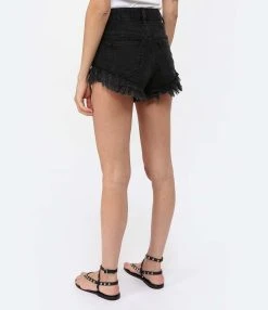 MARANT ÉTOILE Short Eneidao Coton Noir Délavé 11 MARANT ÉTOILE Short Eneidao Coton Noir Délavé -ANINE BING Boutique imare look20230117 686