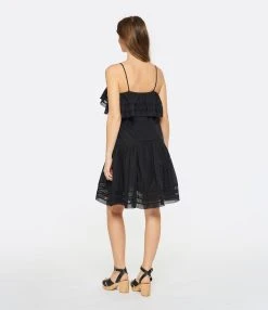 MARANT ÉTOILE Robe Moly Coton Noir -ANINE BING Boutique imare look20230118 117