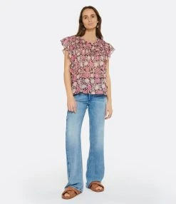 MARANT ÉTOILE Top Layona Coton Fleuri -ANINE BING Boutique imare look20230118 240 1