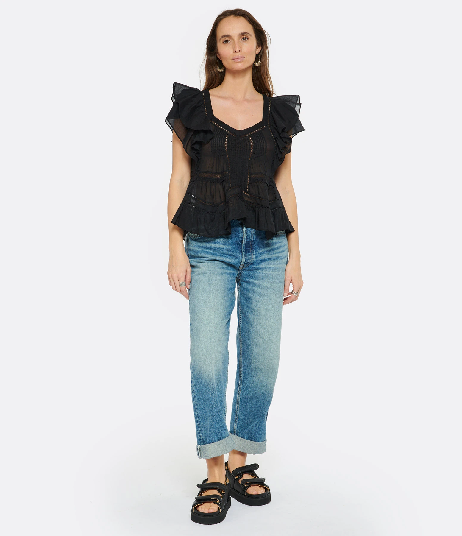 MARANT ÉTOILE Top Madrana Coton Noir 7 MARANT ÉTOILE Top Madrana Coton Noir – Image 5