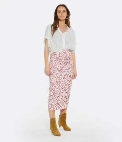 MARANT ÉTOILE Jupe Longue Jeldia Écru -ANINE BING Boutique imare look20230118 350