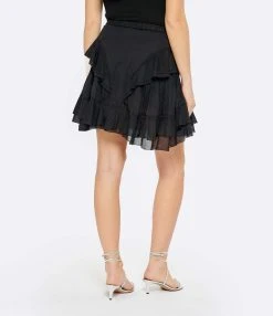 MARANT ÉTOILE Jupe Moana Coton Noir -ANINE BING Boutique imare look20230118 388