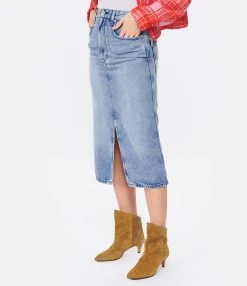 MARANT ÉTOILE Jupe Longue Tilauria Bleu Clair 10 MARANT ÉTOILE Jupe Longue Tilauria Bleu Clair -ANINE BING Boutique imare look20230126 51