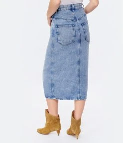 MARANT ÉTOILE Jupe Longue Tilauria Bleu Clair 11 MARANT ÉTOILE Jupe Longue Tilauria Bleu Clair -ANINE BING Boutique imare look20230126 53