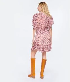 MARANT ÉTOILE Robe Florise Imprimé Framboise Écru 9 MARANT ÉTOILE Robe Florise Imprimé Framboise Écru -ANINE BING Boutique imare look20230207 281