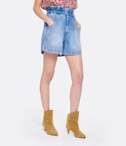 MARANT ÉTOILE Short Titea Bleu Clair -ANINE BING Boutique imare look20230207 368