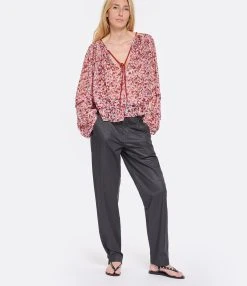 MARANT ÉTOILE Pantalon Faliana Coton Noir -ANINE BING Boutique imare look20230207 455