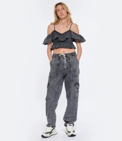 MARANT ÉTOILE Top Voloteo Coton Gris 10 MARANT ÉTOILE Top Voloteo Coton Gris -ANINE BING Boutique imare look20230207 96 1