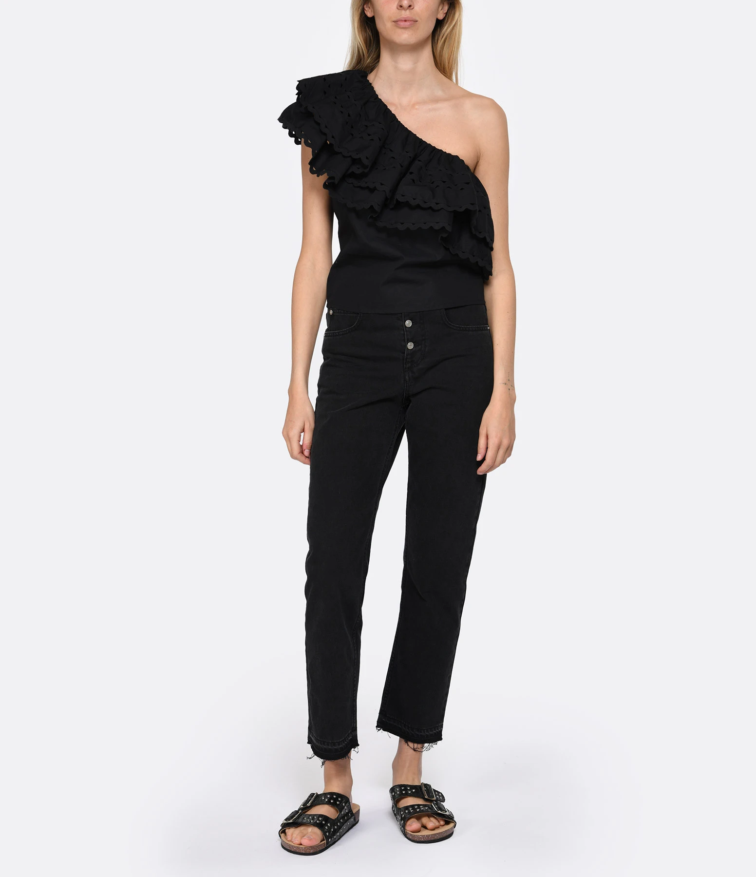MARANT ÉTOILE Jean Belden Coton Noir Délavé 8 MARANT ÉTOILE Jean Belden Coton Noir Délavé – Image 6