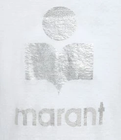 MARANT ÉTOILE Tee-shirt Koldi Lin Blanc Argenté -ANINE BING Boutique imare25905 pck20200608 2 1 1