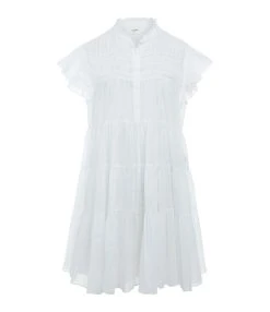 MARANT ÉTOILE Robe Lanikaye Coton Blanc