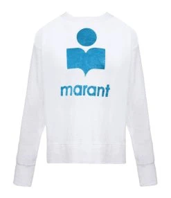 MARANT ÉTOILE Tee-shirt Klowia Lin Blanc Bleu