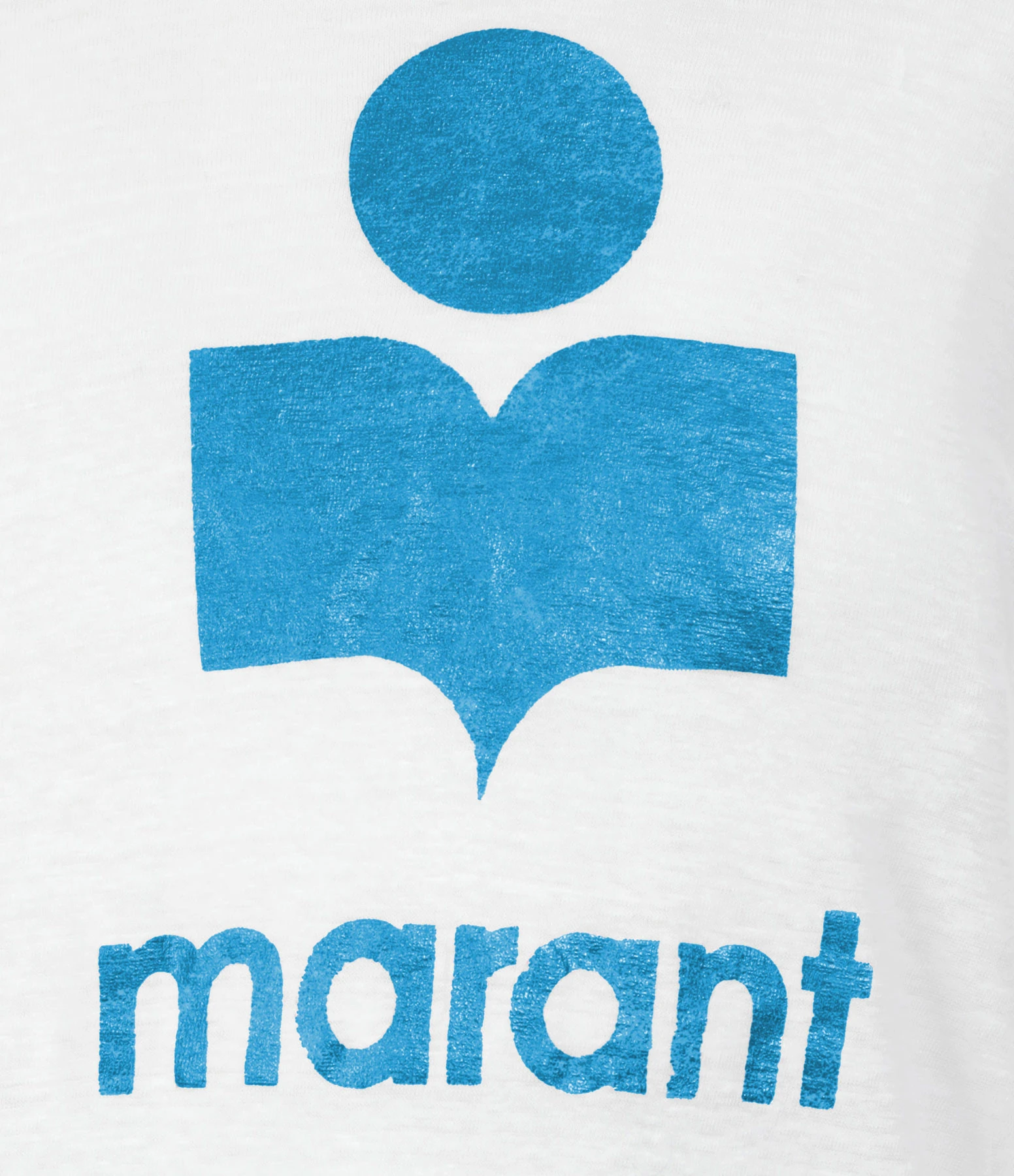MARANT ÉTOILE Tee-shirt Klowia Lin Blanc Bleu 4 MARANT ÉTOILE Tee-shirt Klowia Lin Blanc Bleu – Image 2