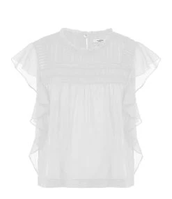 MARANT ÉTOILE Top Layona Coton Organique Blanc