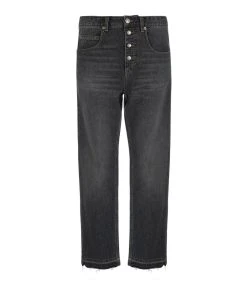 MARANT ÉTOILE Jean Belden Coton Noir Délavé