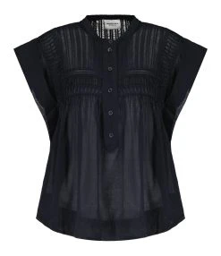 MARANT ÉTOILE Top Leaza Coton Noir