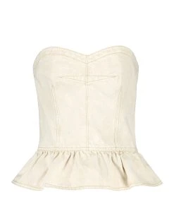 MARANT ÉTOILE Top Solizinia Coton Écru