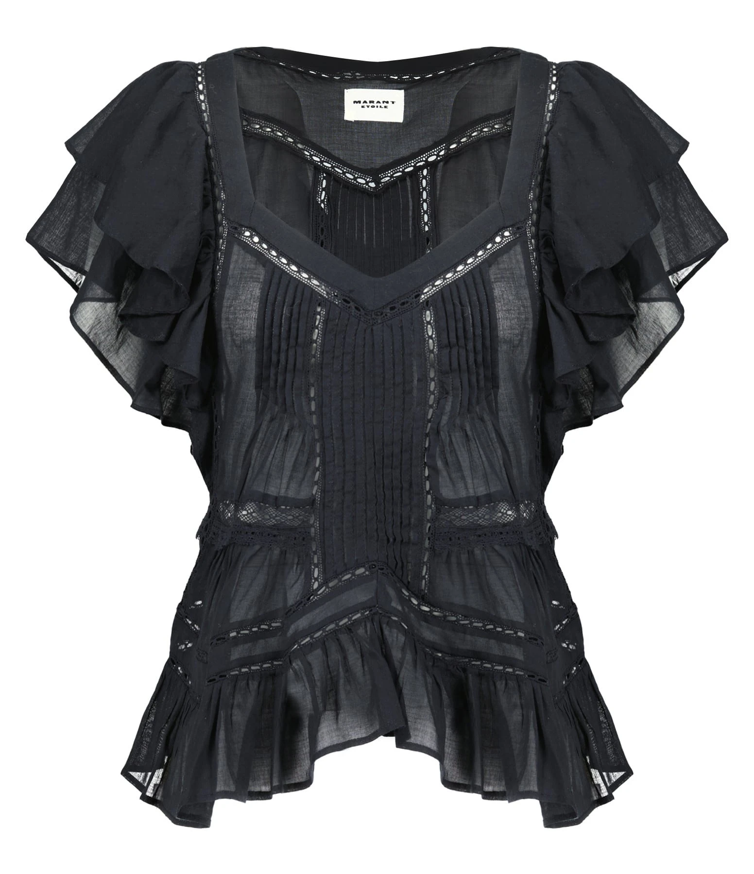 MARANT ÉTOILE Top Madrana Coton Noir 3 MARANT ÉTOILE Top Madrana Coton Noir