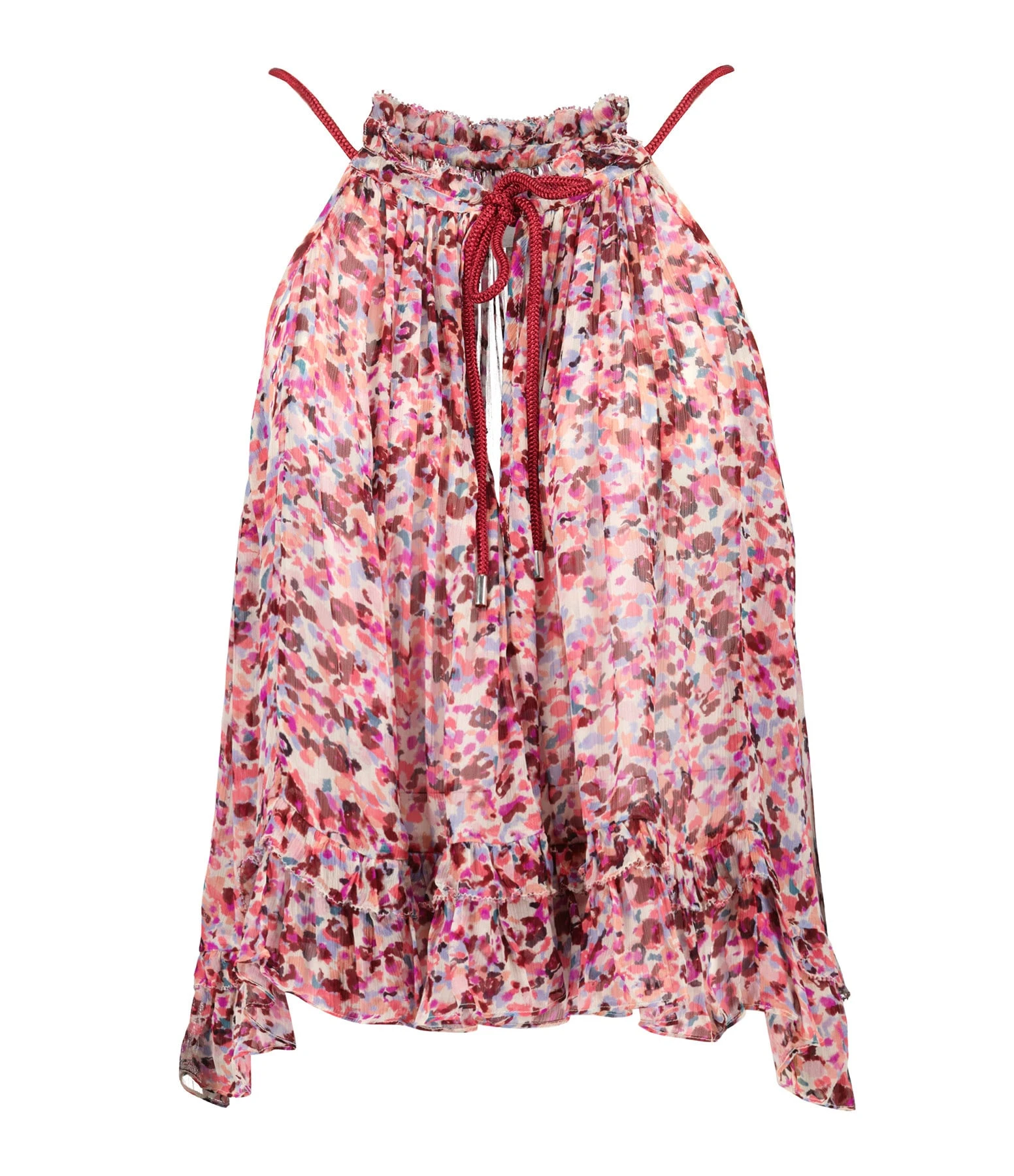 MARANT ÉTOILE Top Fabino Imprimé Framboise Écru 3 MARANT ÉTOILE Top Fabino Imprimé Framboise Écru