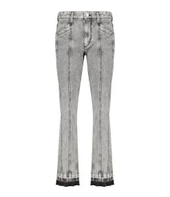 MARANT ÉTOILE Jean Sulanoa Coton Gris Clair
