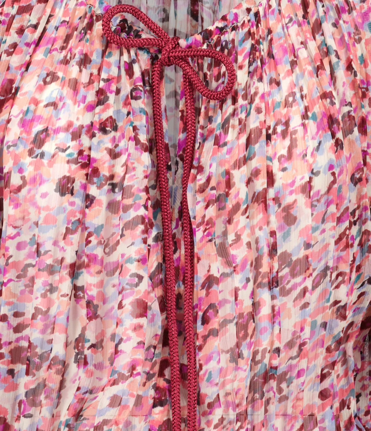 MARANT ÉTOILE Robe Florise Imprimé Framboise Écru 4 MARANT ÉTOILE Robe Florise Imprimé Framboise Écru – Image 2