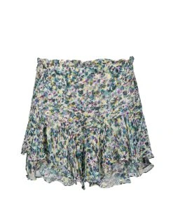 MARANT ÉTOILE Short Sornel Imprimé Vert Écru