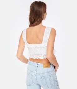 Isabel Marant Top Mecelia Dentelle Blanc -ANINE BING Boutique imarh look20221130 371