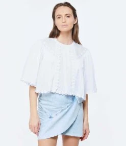 Isabel Marant Top Ogalice Ramie Blanc 10 Isabel Marant Top Ogalice Ramie Blanc -ANINE BING Boutique imarh look20230131 288