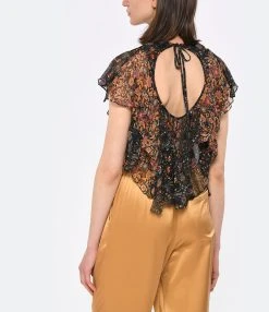 Isabel Marant Top Oriane Soie Imprimé Orange 12 Isabel Marant Top Oriane Soie Imprimé Orange -ANINE BING Boutique imarh look20230223 375