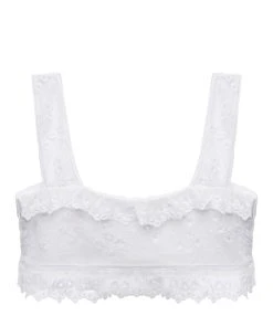 Isabel Marant Top Mecelia Dentelle Blanc