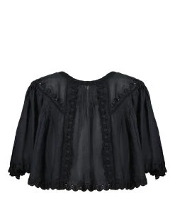 Isabel Marant Top Ogalice Ramie Noir