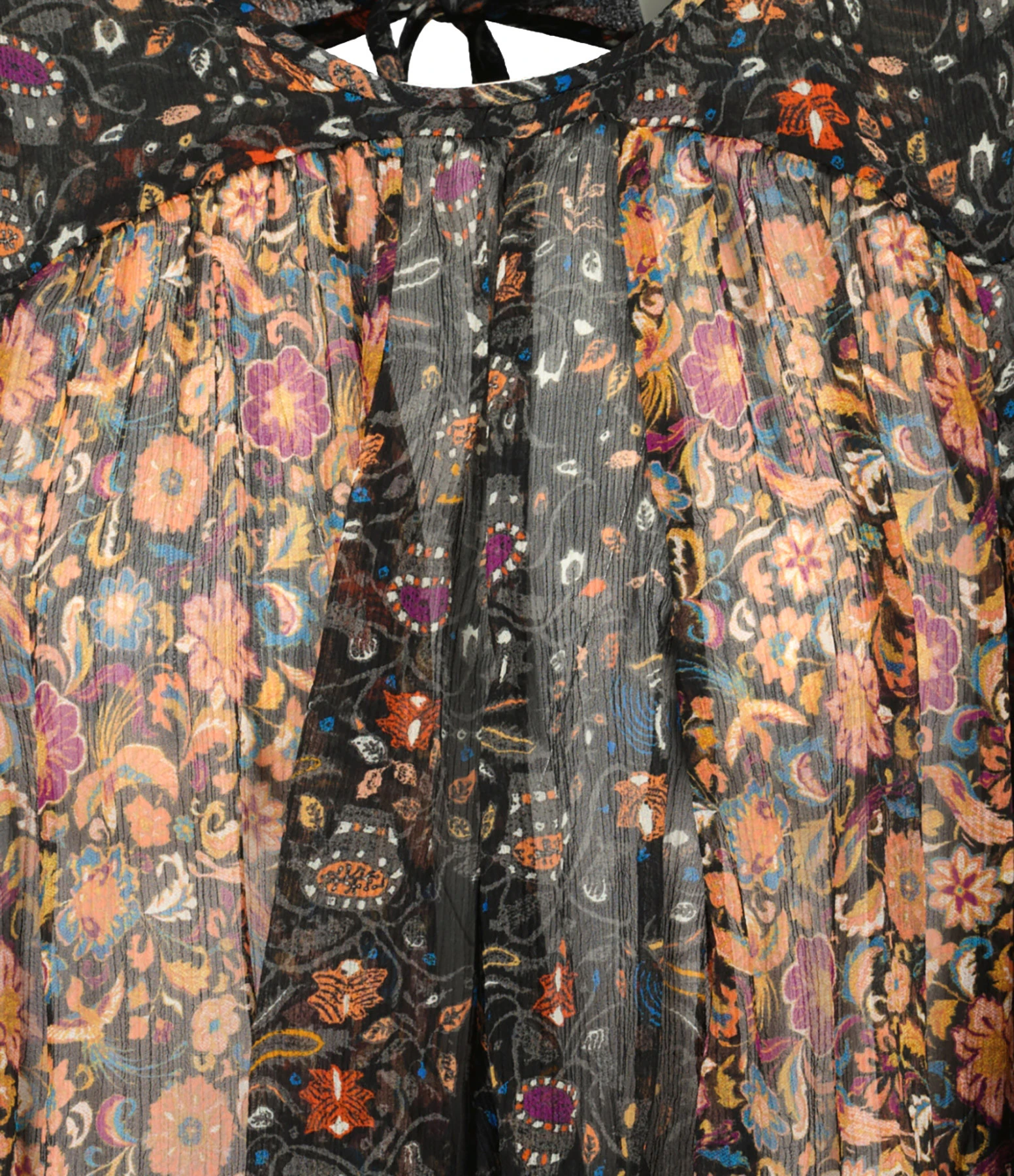 Isabel Marant Top Oriane Soie Imprimé Orange 4 Isabel Marant Top Oriane Soie Imprimé Orange – Image 2